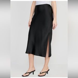 NWT Old Navy Satin Midi Slip Skirt